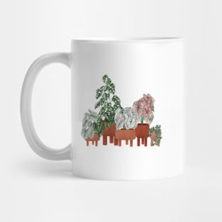 Plants in pots illustration Mug